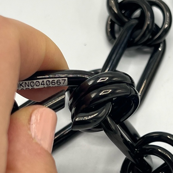 NEW MICHAEL KORS Gunmetal Long Link Chain Necklace 40” - Picture 8 of 11